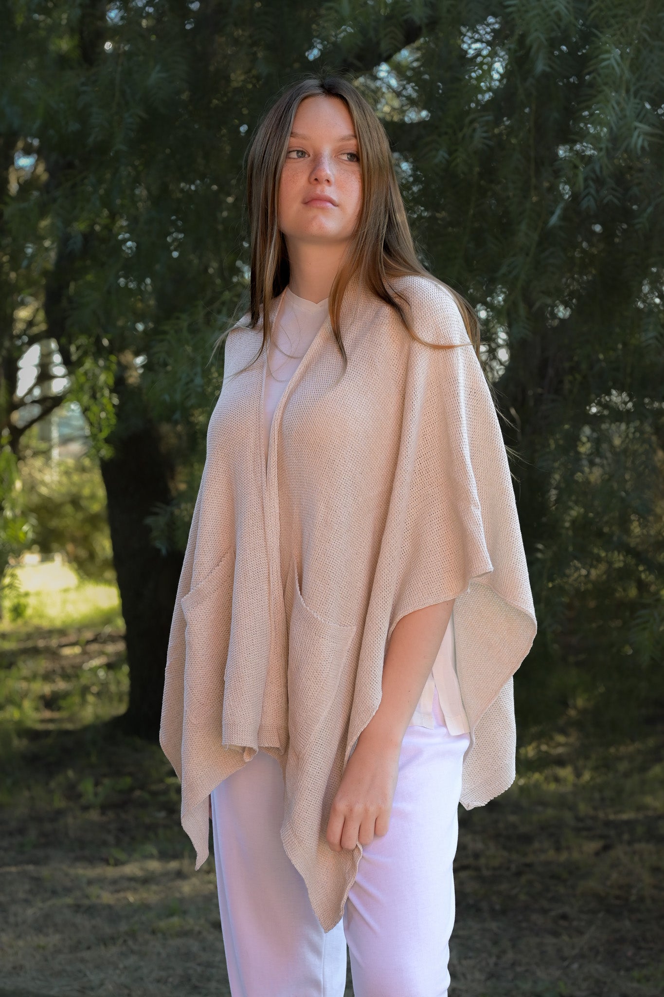 Ruana de Cáñamo y Algodón