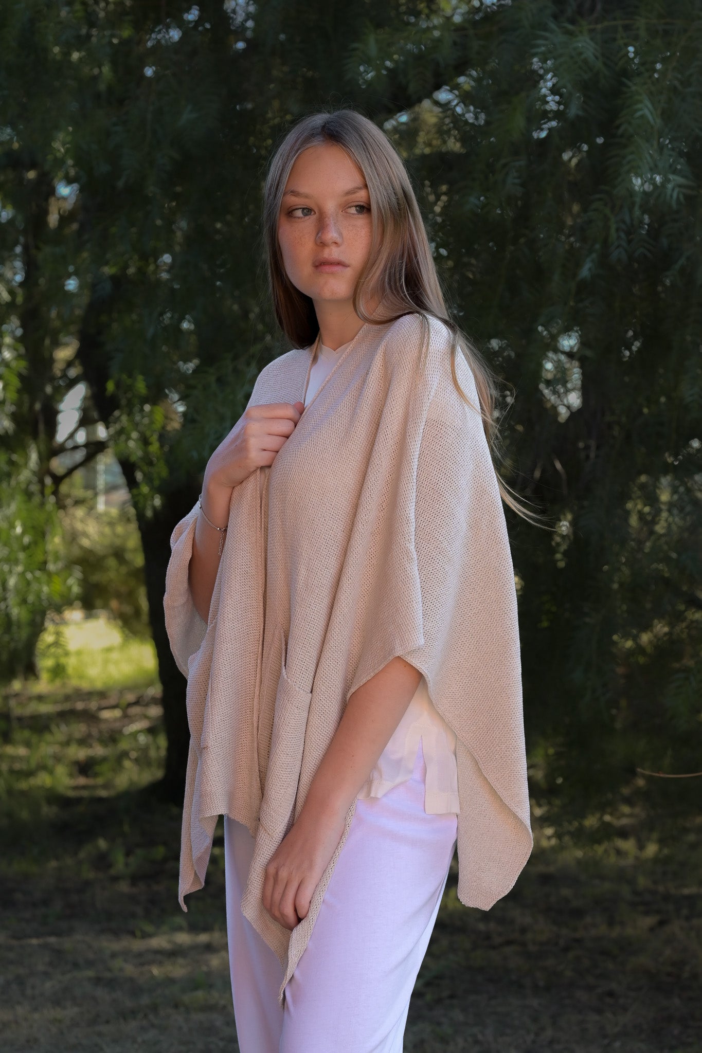 Ruana de Cáñamo y Algodón