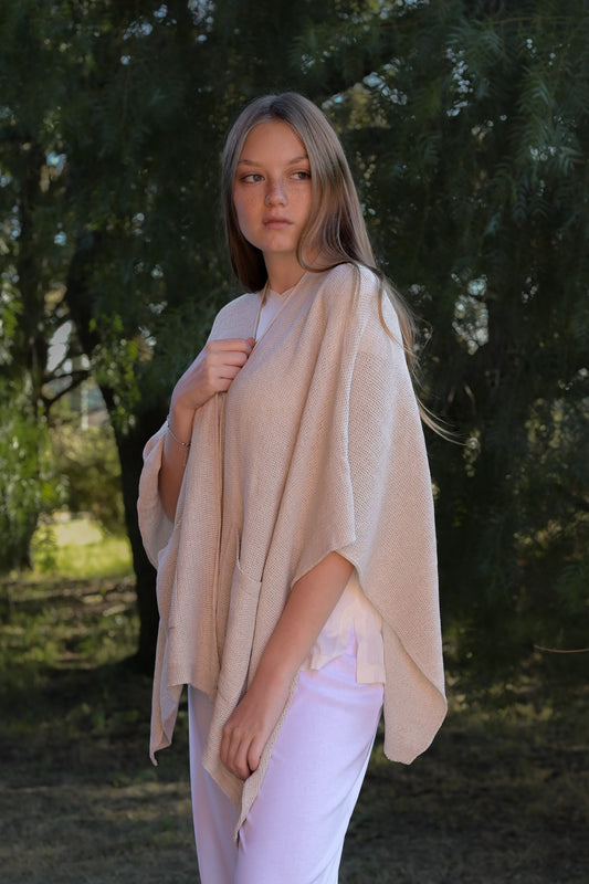 Ruana de Cáñamo y Algodón