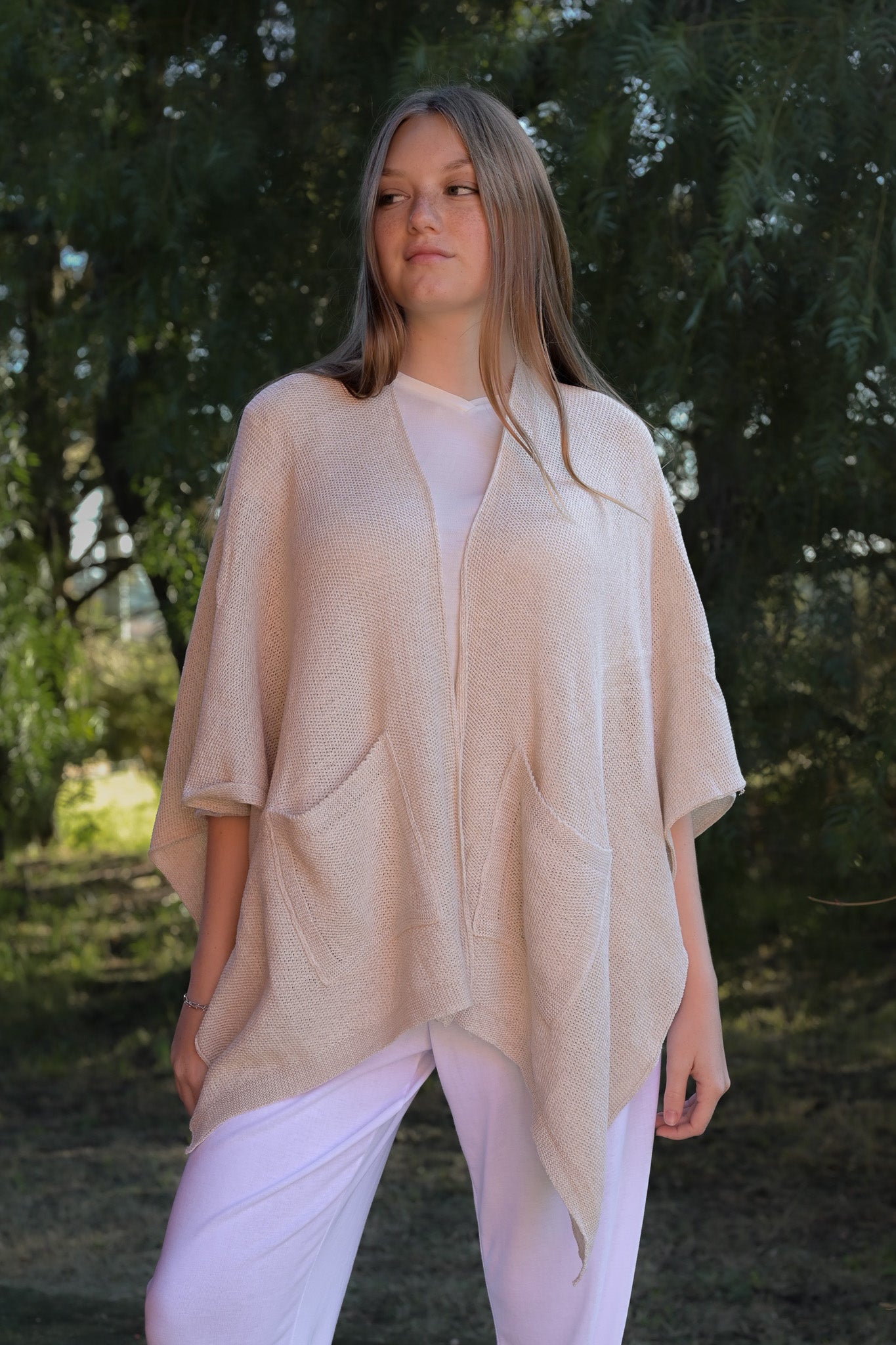 Ruana de Cáñamo y Algodón